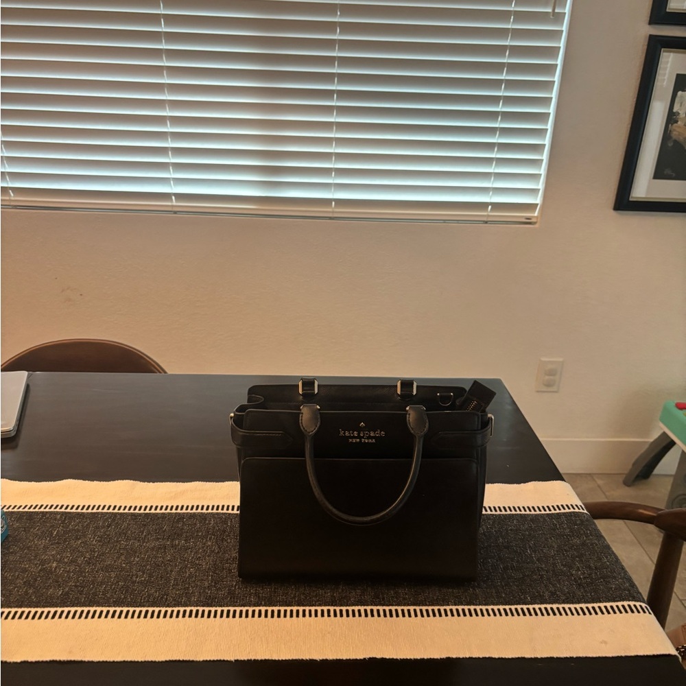 Kate Spade medium black leather Satchel Bag
